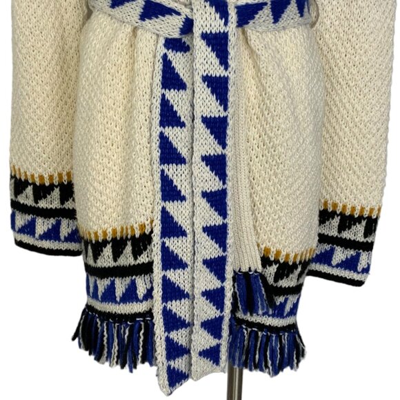 Mother The Fringe Cardigan Sweater XS The Tassel Is Worth The Hassle Tie Belt - Picture 9 of 12